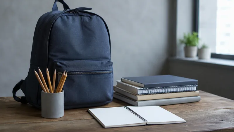 Material escolar al comenzar el curso.