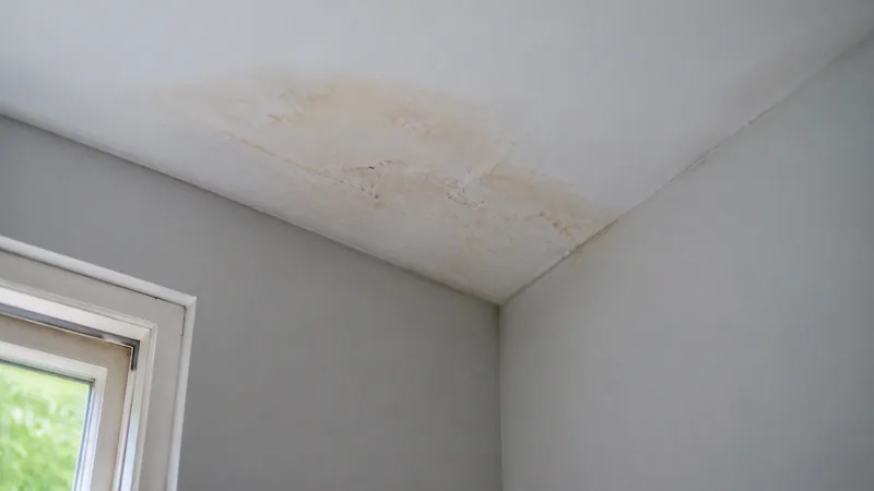 Humedad detectada en una pared interior.