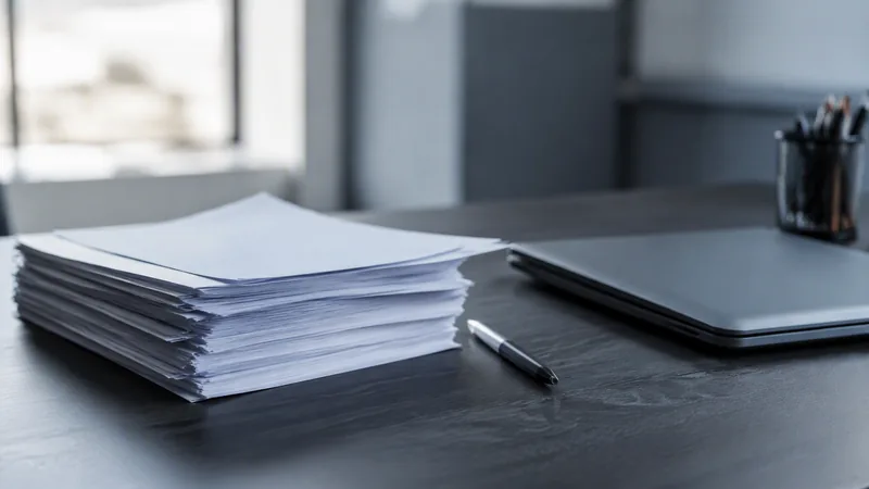 Organización de documentos para reclamar facturas.